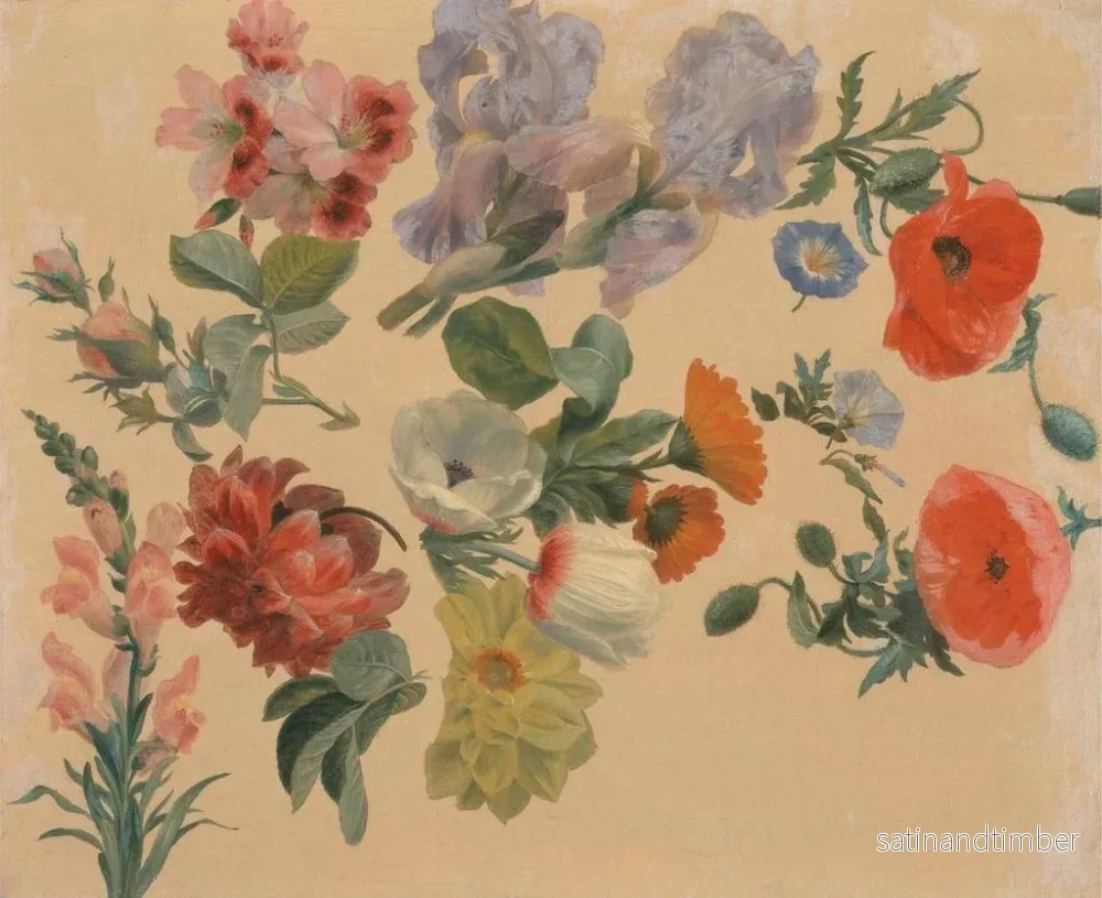 Reproduktion av målningen sommarblommors studier - Jacques-Laurent Agasse - Bild 2