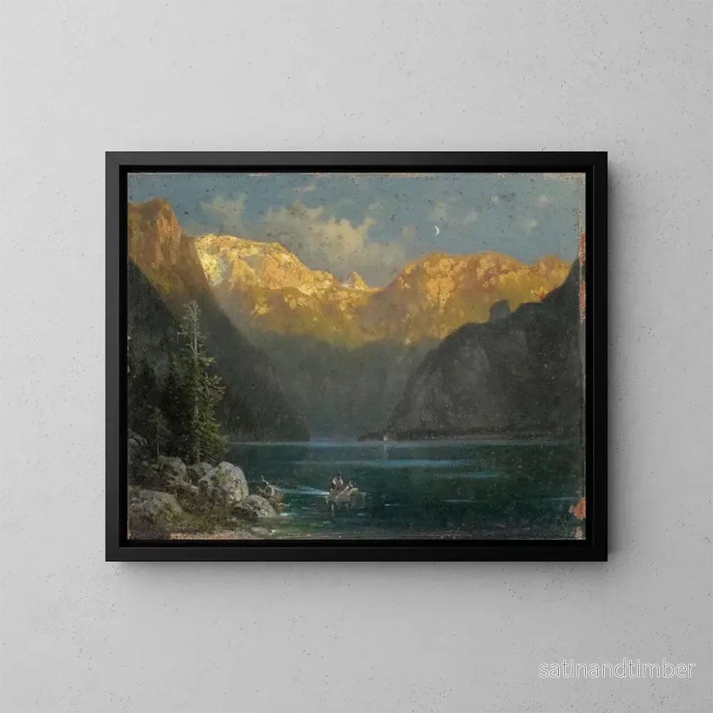 Reproduktion av målningen Atmosfär vid Königssee – Ludwig Sckell Reproduktion av målningen Atmosfär vid Königssee – Ludwig Sckell