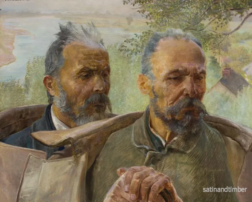 Reproduktion av målningen av två gamla mäns huvuden - Jacek Malczewski - Bild 2