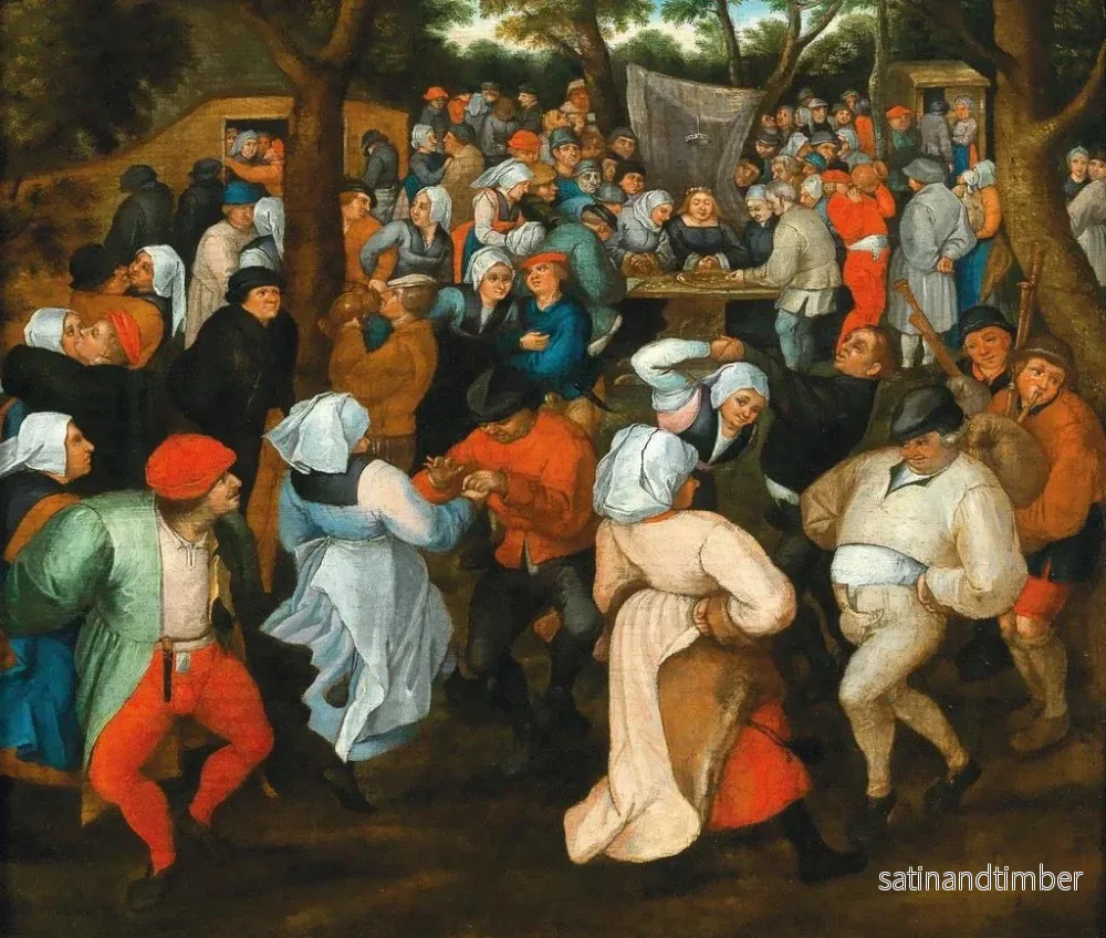 Reproduktion av målningen La Danse de la Mariée - Ecole de Pieter Brueghel II - Bild 2