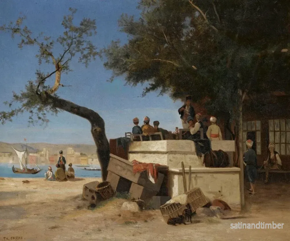 Reproduktion av målningen vid caféet - Charles Théodore Frère - Bild 2
