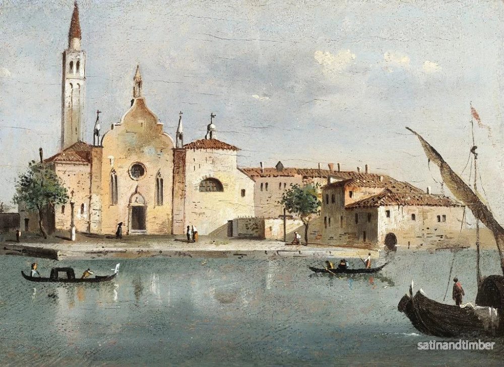 Reproduktion av målningen Vue de l'île de Santa Maria delle Grazie - Giacomo Guardi - Bild 2