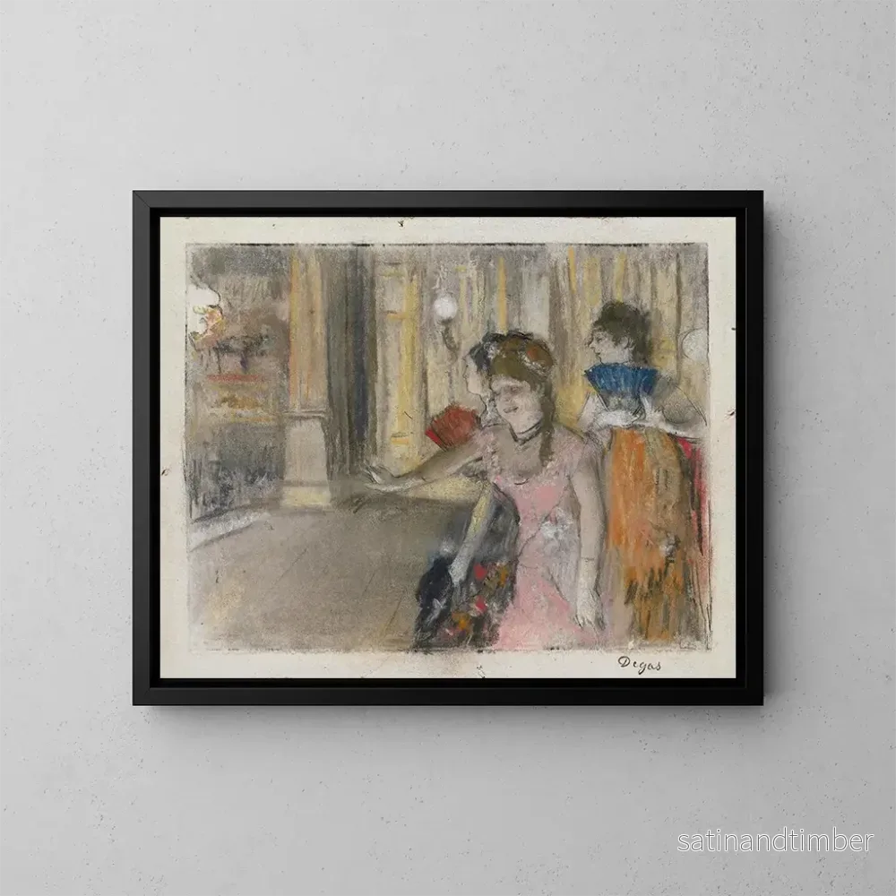 Reproduktion av målningen Sångare på scenen - Edgar Degas