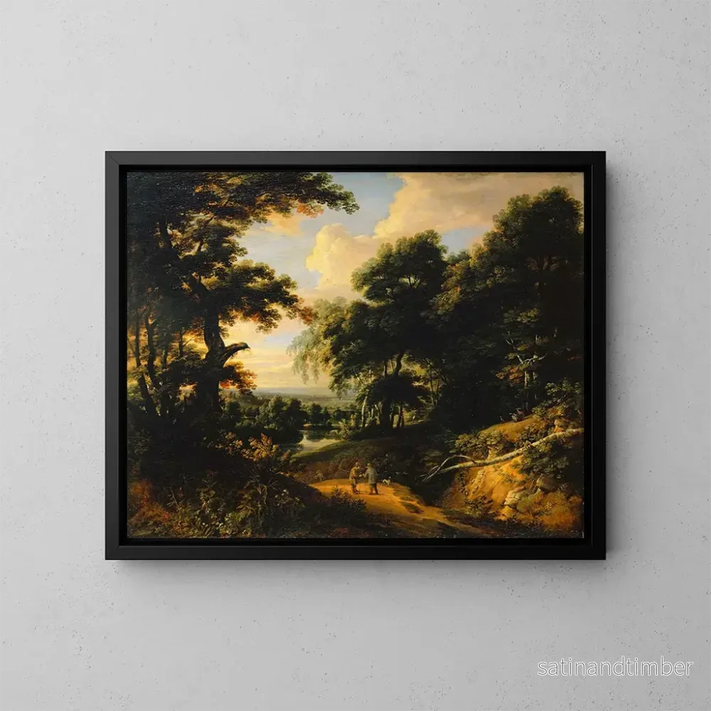Reproduktion av målningen Landskap med figurer av personal - Jacques d'Arthois