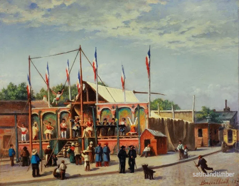 Reproduktion av målningen La baraque du lutteur Dubois boulevard de la Villette - C. Bussillet - Bild 2