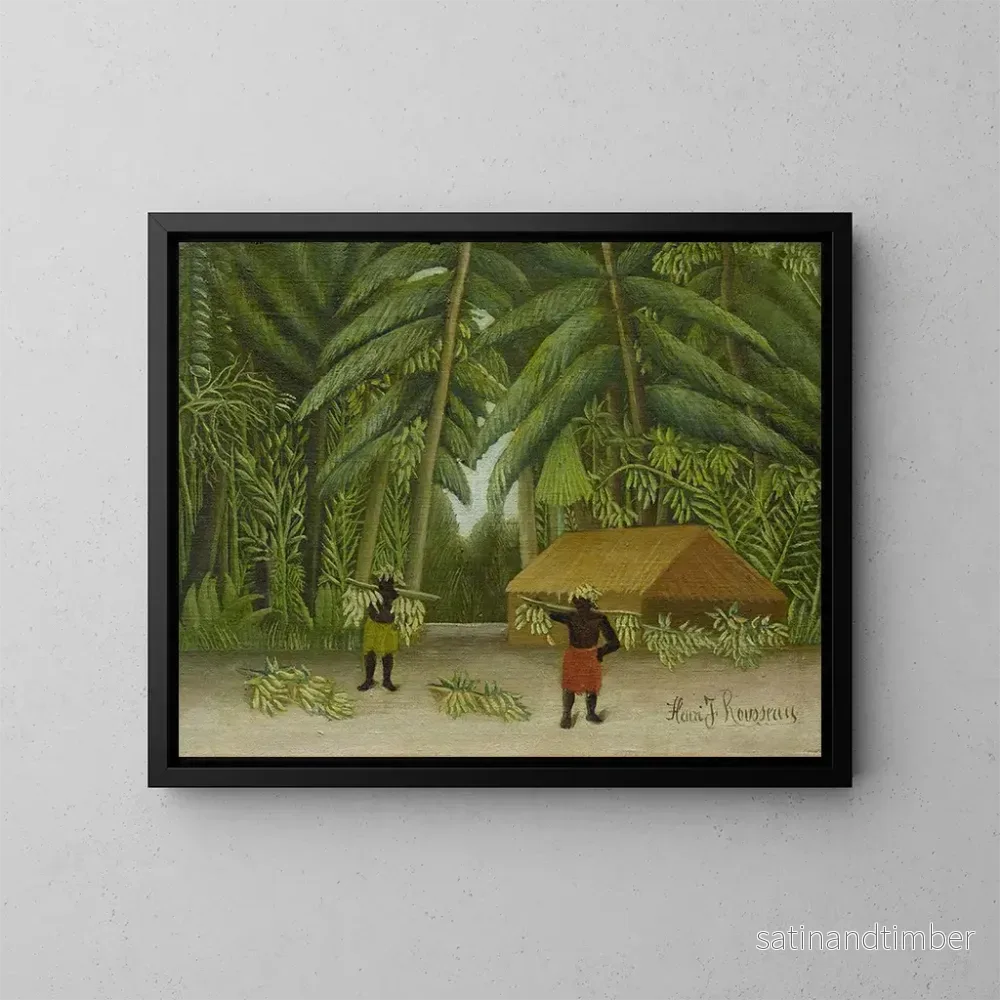 Reproduktion av målningen Skördet av bananer - Henri Rousseau