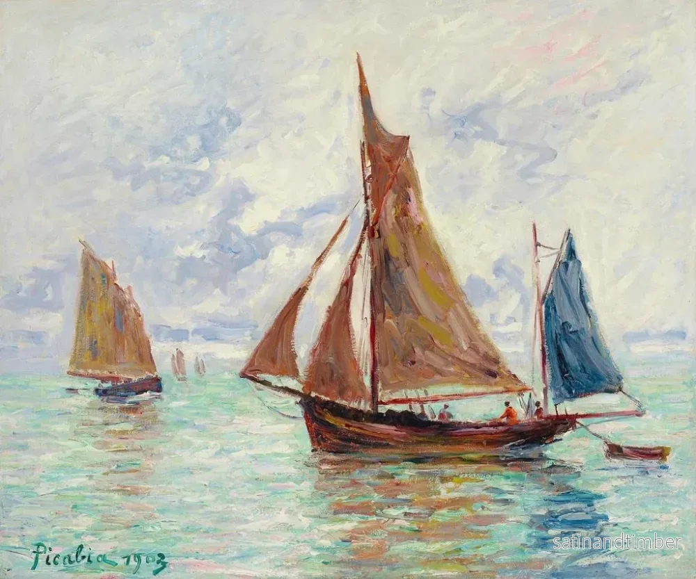 Reproduktion av målningen Fiskenätskutter - Francis Picabia - Bild 2