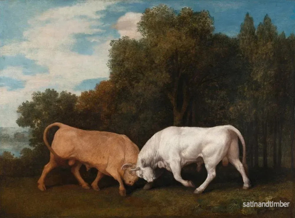 Reproduktion av målningen Combat de taureaux - George Stubbs - Bild 2