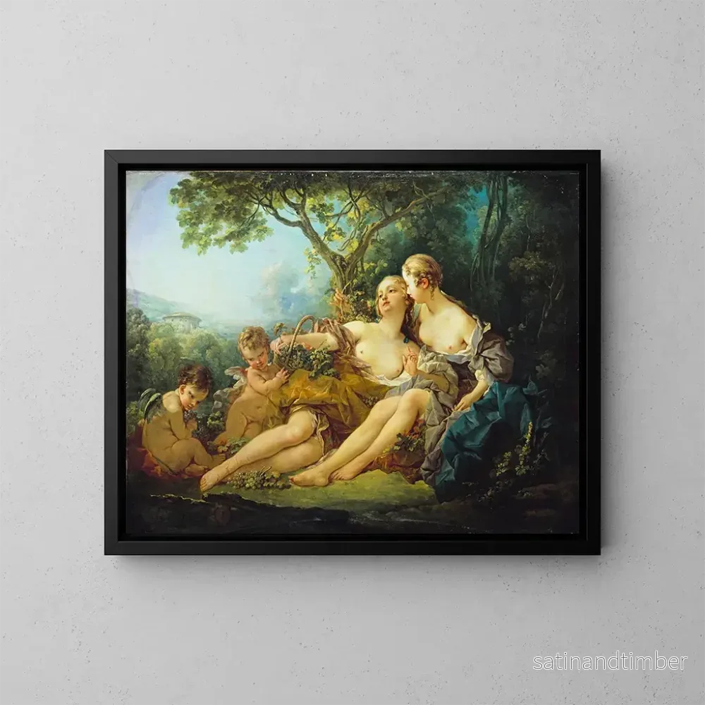 Reproduktion av målningen Erigone vaincue - François Boucher