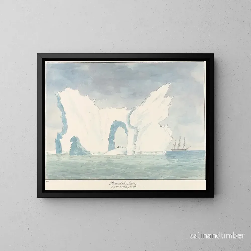 Reproduktion av målningen Iceberg anmärkningsvärt - Charles Hamilton Smith