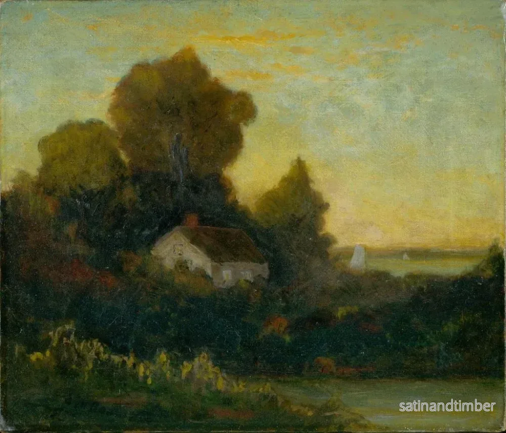 Reproduktion av målningen Maison sans titre dans les bois près du lac - Edward Mitchell Bannister - Bild 2