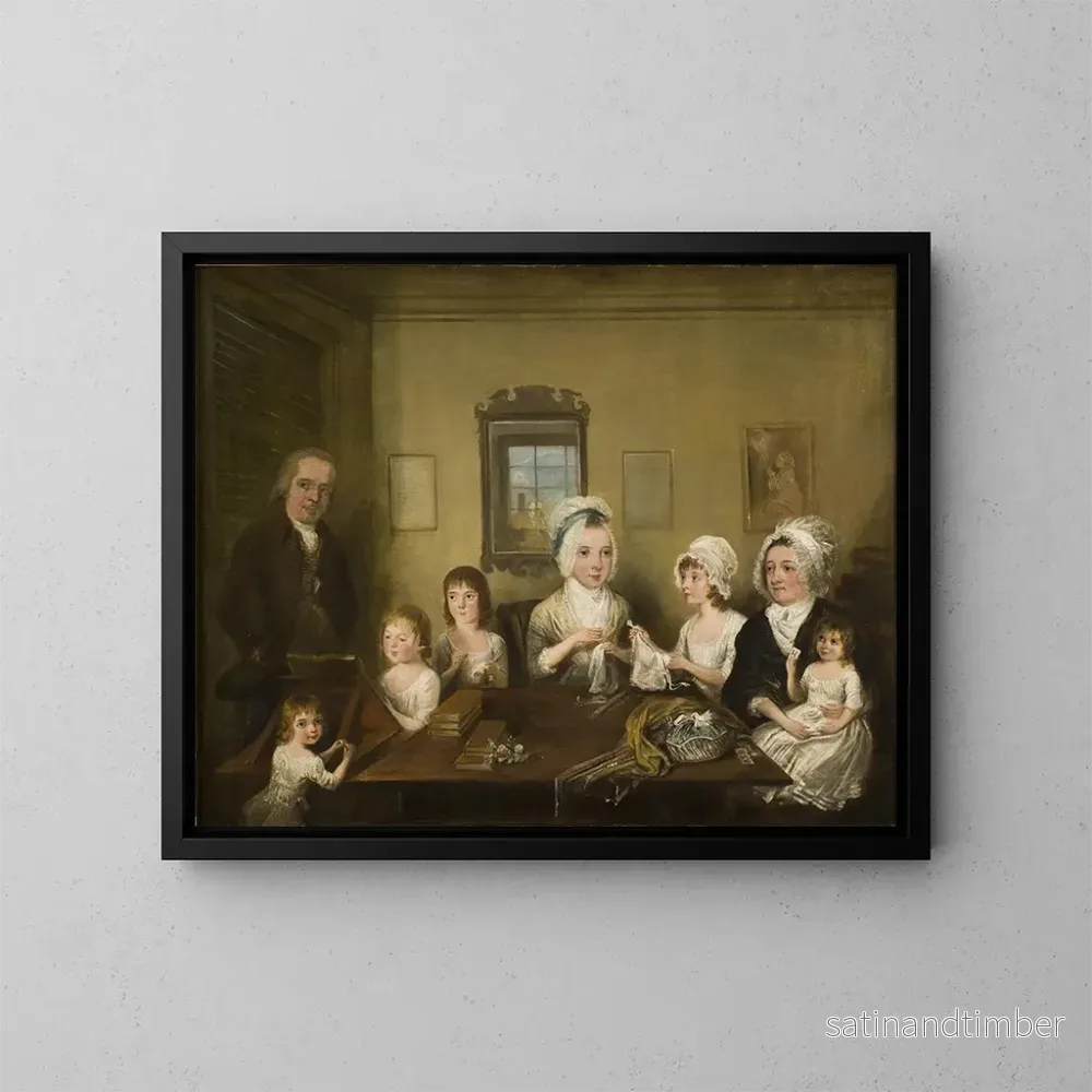 Reproduktion av målningen Portrait de la famille Latrobe de Fulneck – Elias Martin Reproduktion av målningen Portrait de la famille Latrobe de Fulneck – Elias Martin