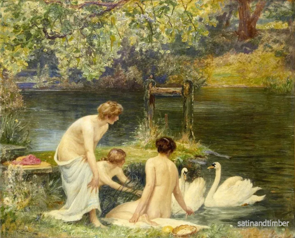 Reproduktion av målningen En sommarmorgon - Robert Walker Macbeth - Bild 2