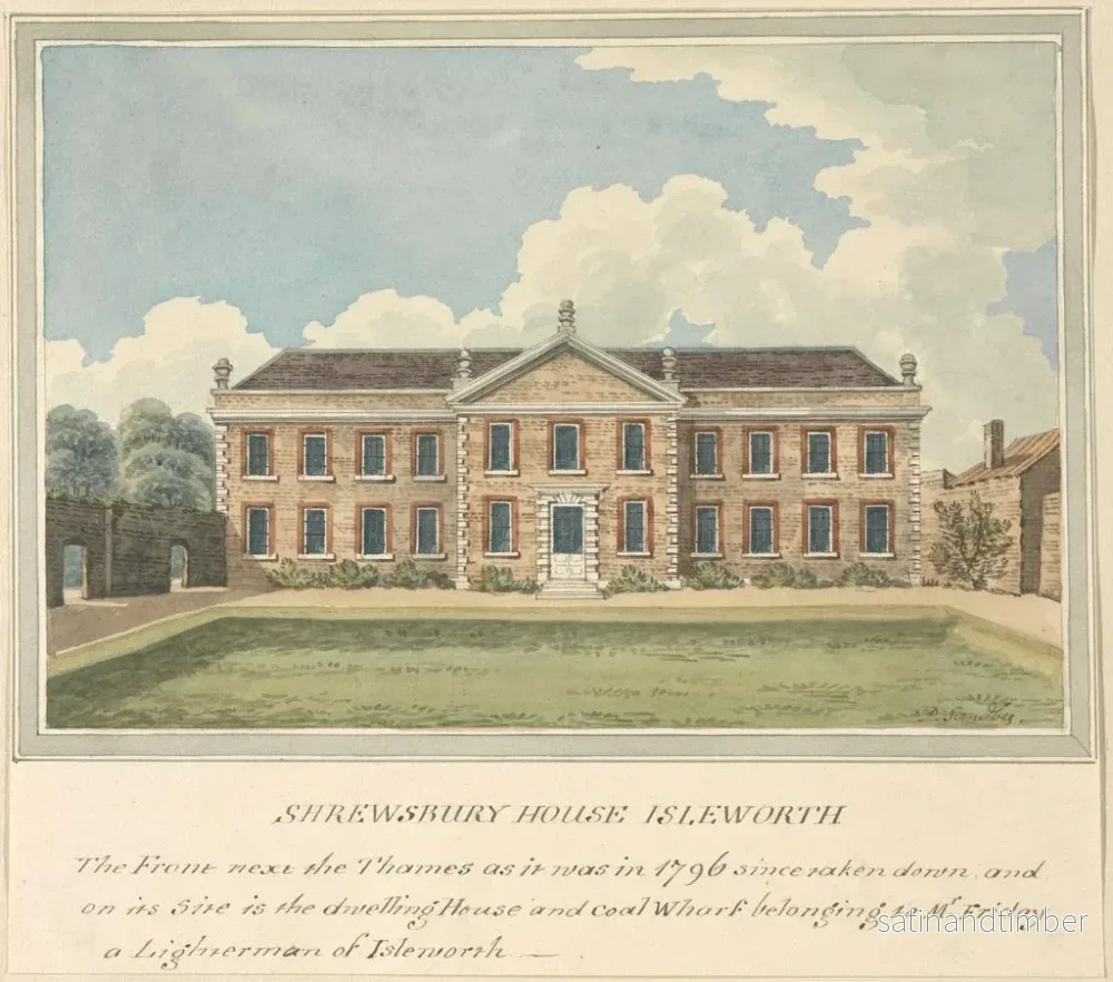 Reproduktion av målningen Maison de Shrewsbury, Isleworth, Middlesex - Charles Tomkins - Bild 2