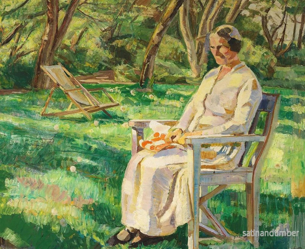 Reproduktion av målningen Eftermiddags sommar, Marie i trädgården - Fritz Syberg - Bild 2