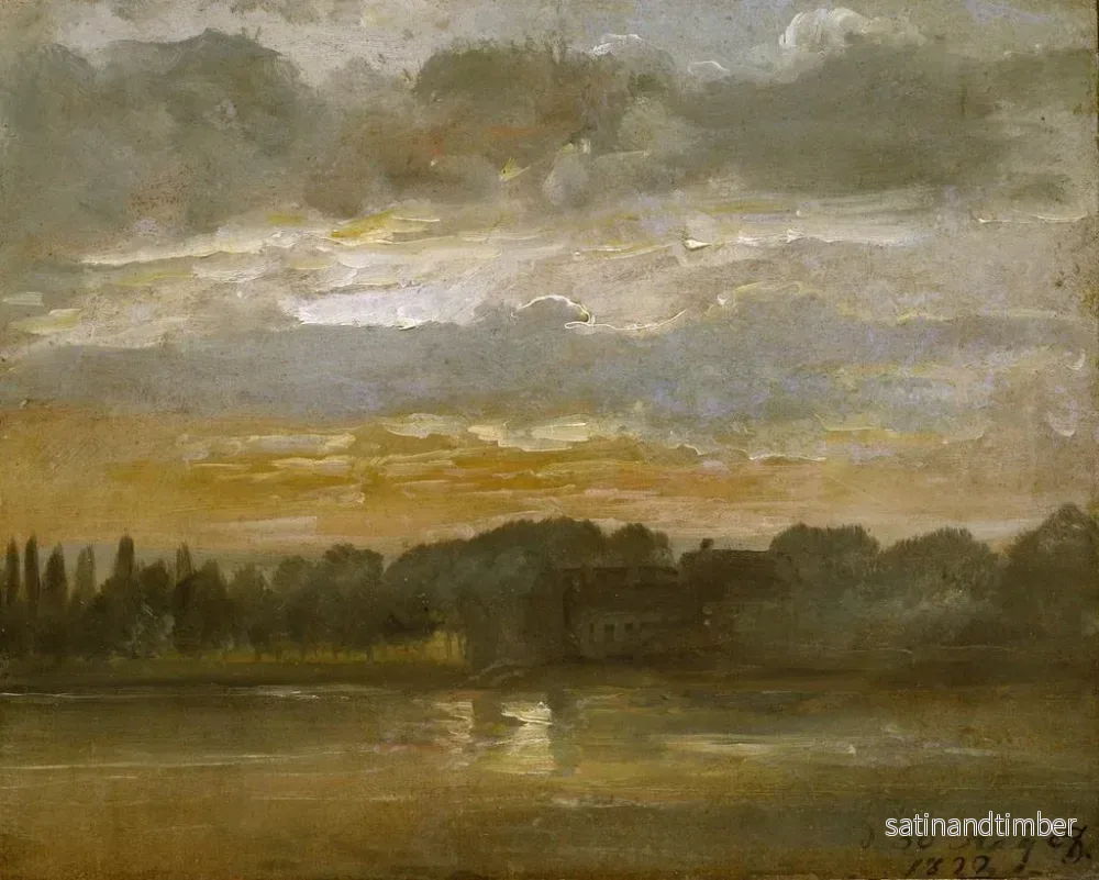Reproduktion av målningen L Elbe vid skymningen - Johan Christian Dahl - Bild 2
