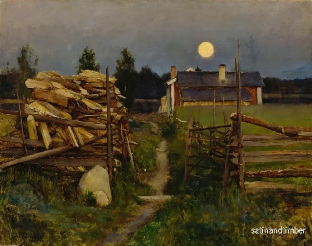 Reproduktion av målningen sommar natt med måne - Eero Järnefelt - Bild 2