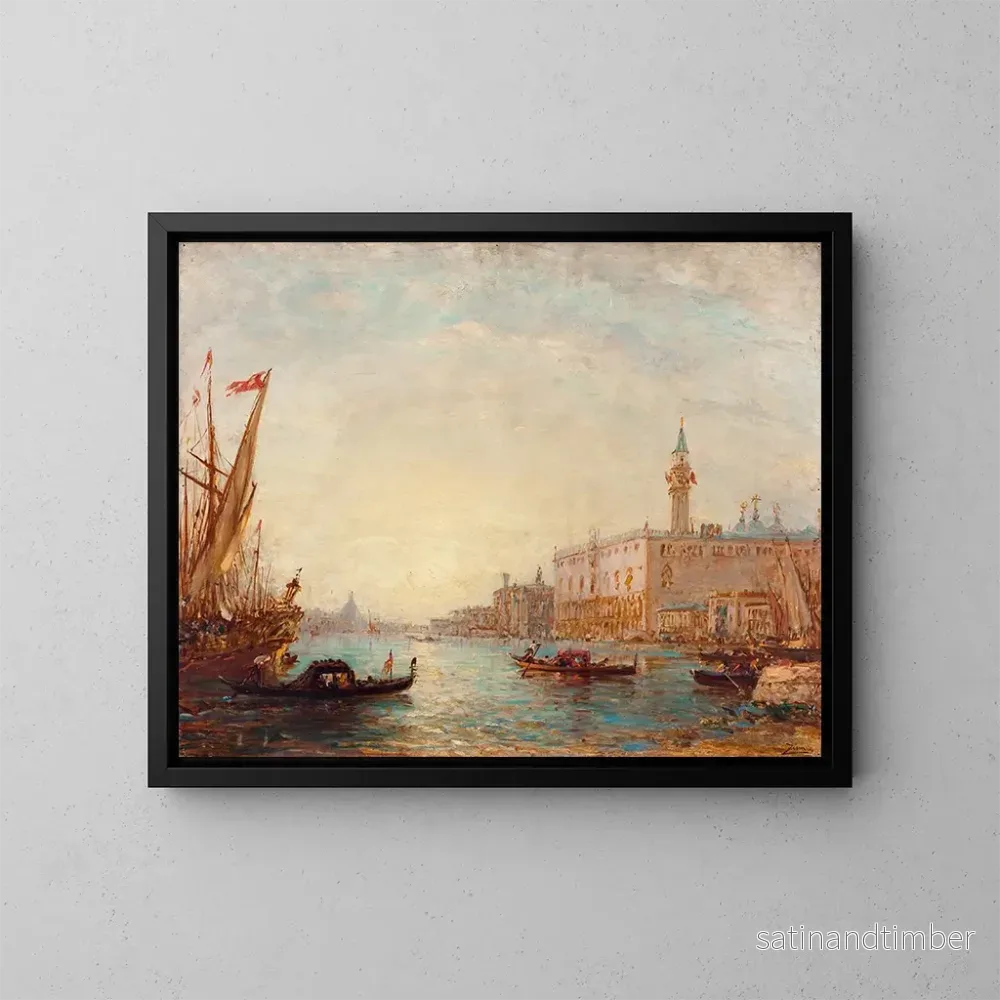 Reproduktion av målningen Venise, Dogepalatset - Félix Ziem