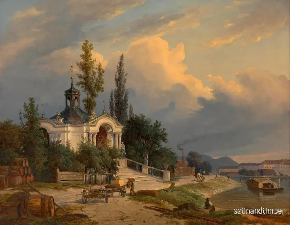 Reproduktion av målningen La chapelle Saint-Jean-Népomucène sur le Schanzel - Heinrich Peyer - Bild 2