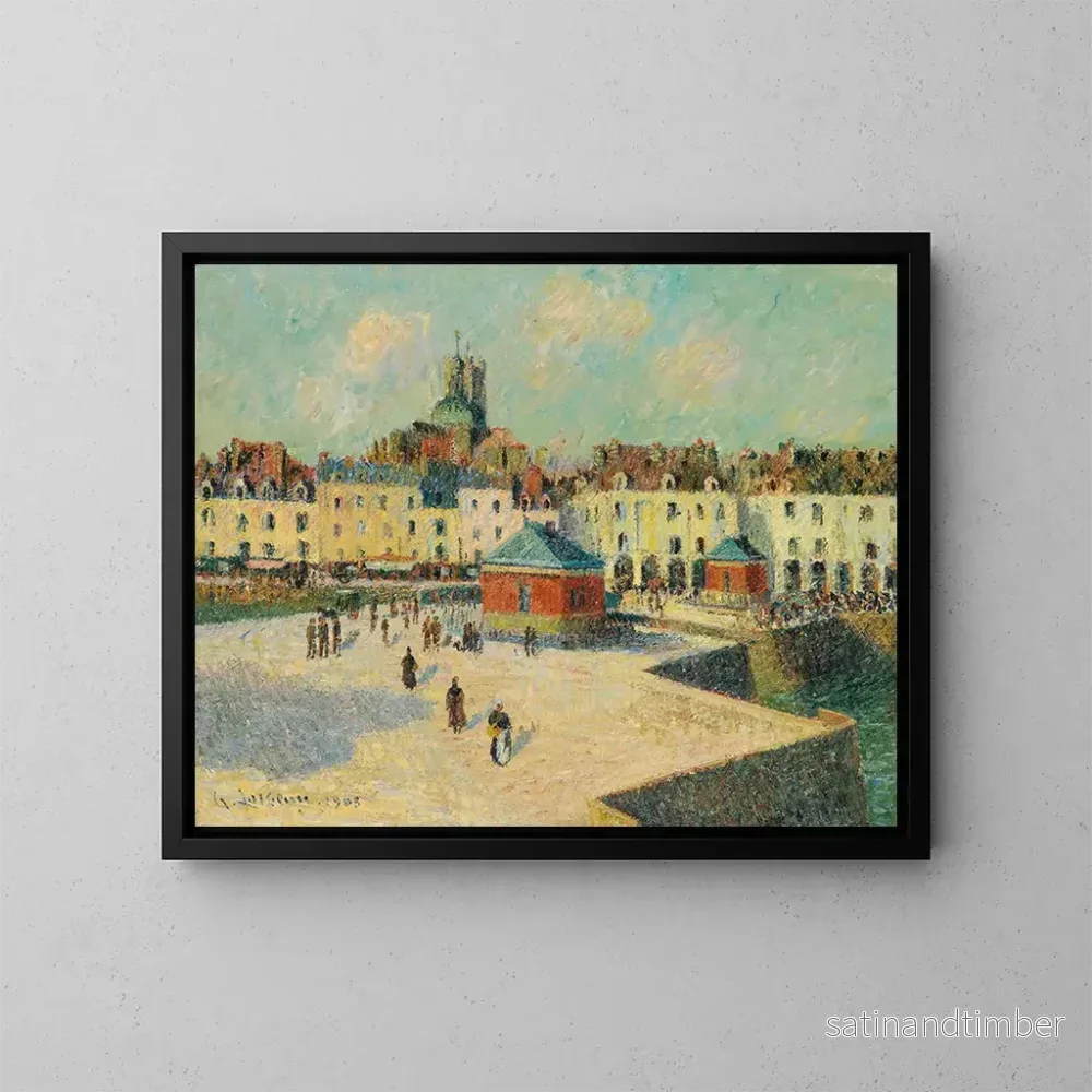 Reproduktion av målningen Dieppe, kajen för kajutbyte - Gustave Loiseau