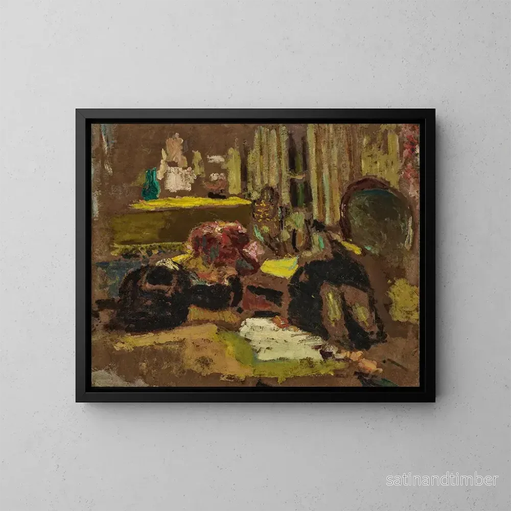 Reproduktion av målningen Madame Fontaine inclinée - Édouard Vuillard