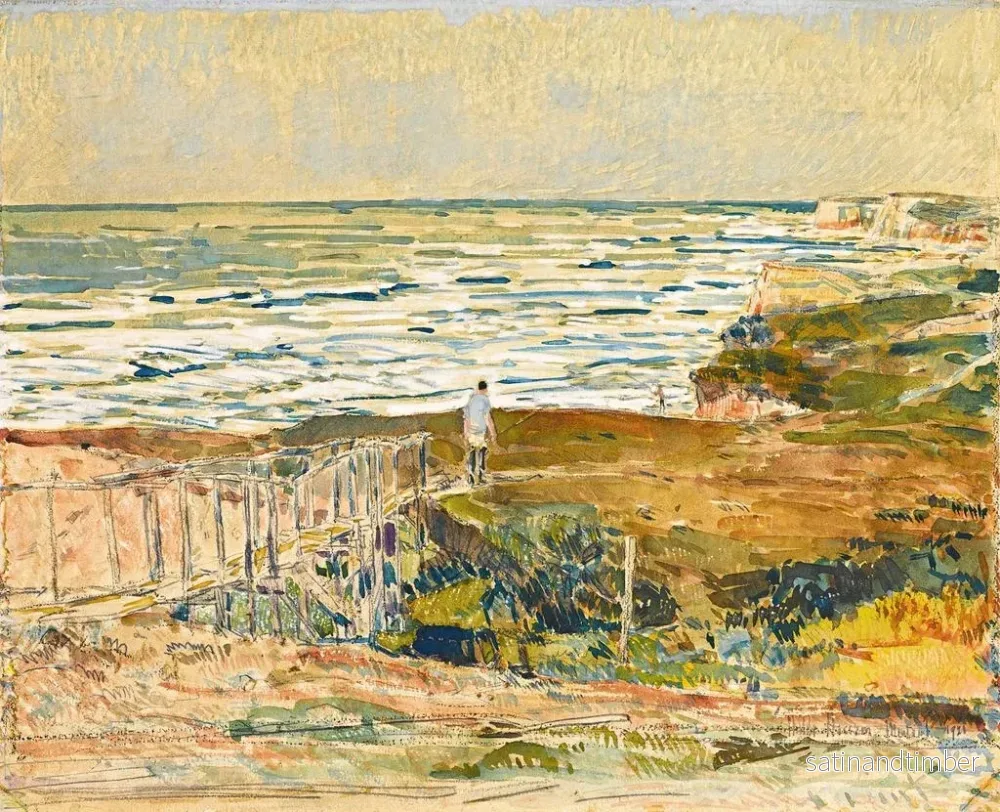Reproduktion av målningen Fiskare i Montauk - Childe Hassam - Bild 2
