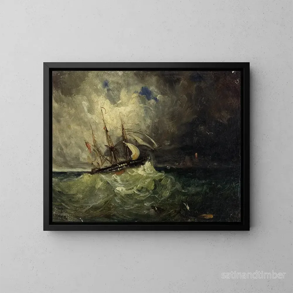 Reproduktion av målningen La Tempête - Félix Ziem