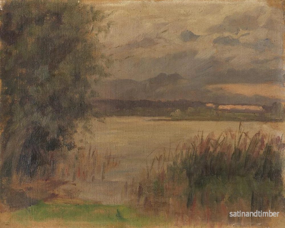 Reproduktion av målningen Vue sur le Chiemsee Étude - Paul Weber - Bild 2