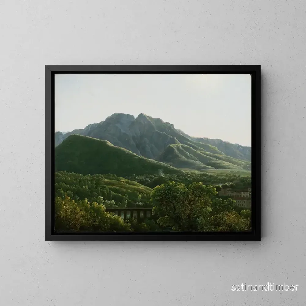 Reproduktion av målningen Vue du pont et de la ville de Cava, royaume de Naples – Jean-Joseph-Xavier Bidauld Reproduktion av målningen Vue du pont et de la ville de Cava, royaume de Naples – Jean-Joseph-Xavier Bidauld
