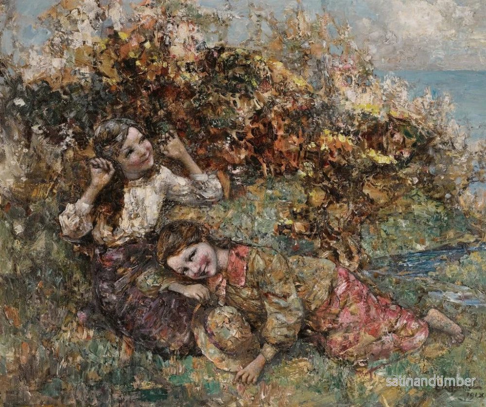 Reproduktion av målningen Flickor som plockar vilda blommor - Edward Atkinson Hornel - Bild 2