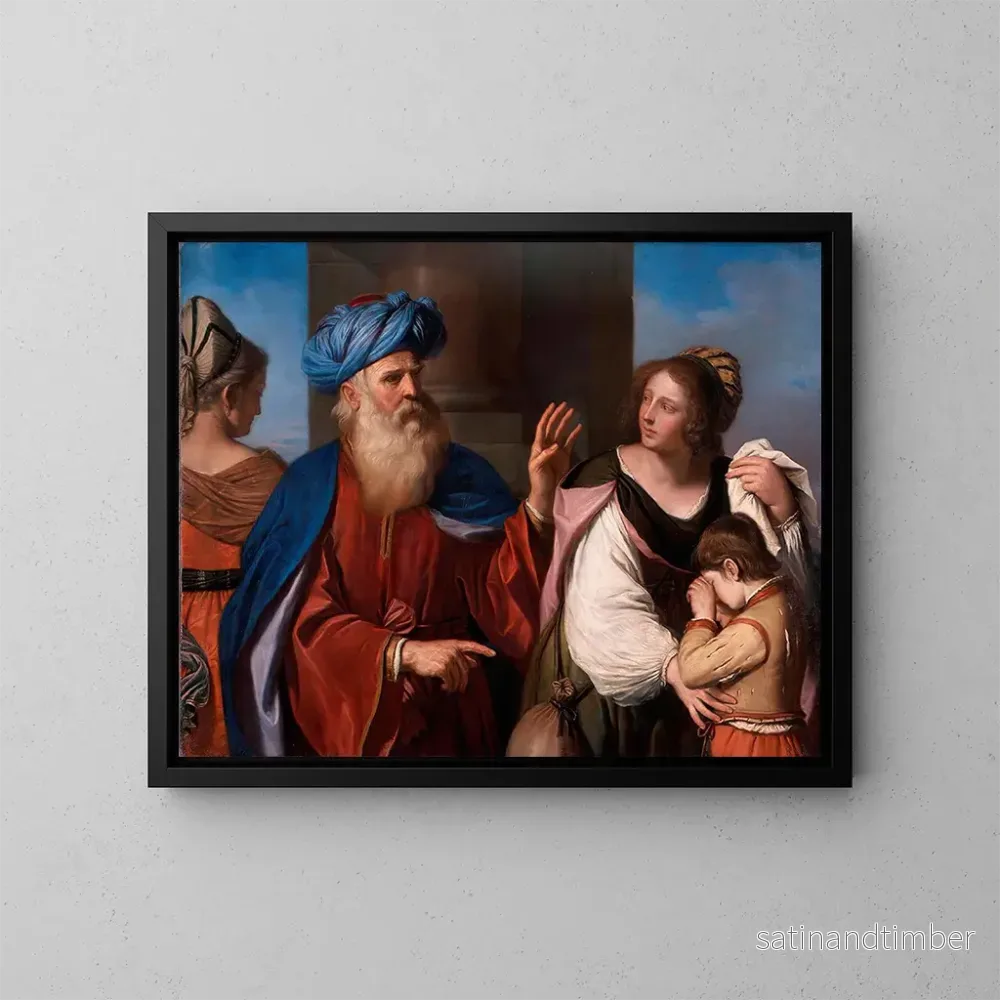 Reproduktion av målningen Abraham jagar Agar och Ismael – Guercino Reproduktion av målningen Abraham jagar Agar och Ismael – Guercino