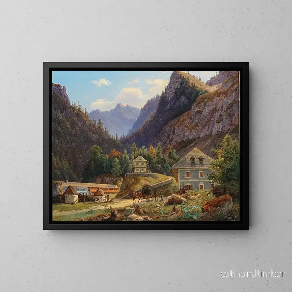Reproduktion av målningen Motif de Styrie - Joseph Zahradniczek