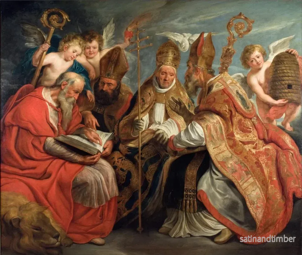 Reproduktion av målningen Les quatre Pères de l'Église latine - Jacob Jordaens - Bild 2