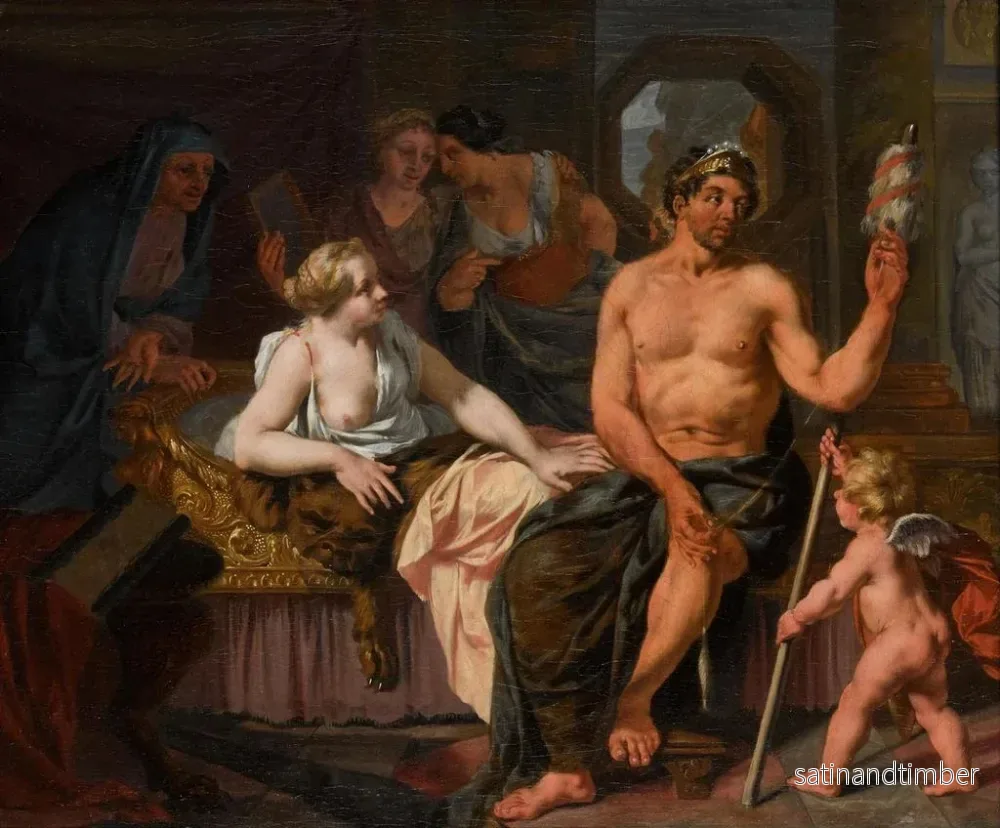 Reproduktion av målningen Hercule och Omfale - Nicolaas Verkolje - Bild 2