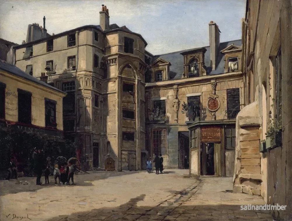 Reproduktion av målningen L'hôtel du Prévôt, Passage Charlemagne - Paul-Joseph-Victor Dargaud - Bild 2
