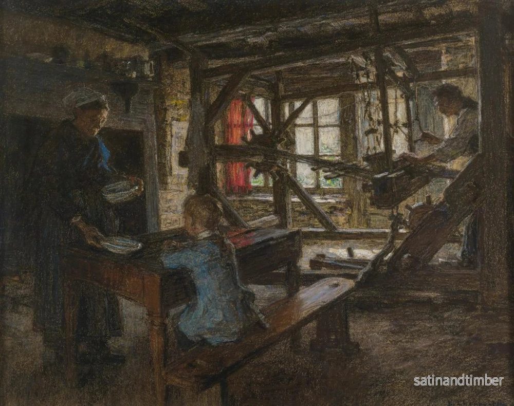 Reproduktion av målningen Figurer i ett sommarstugeinteriör - Léon Augustin Lhermitte - Bild 2