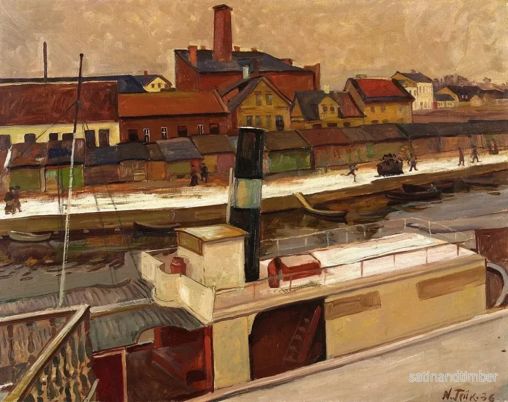 Reproduktion av målningen Vue de Tartu - Nikolai Triik - Bild 2