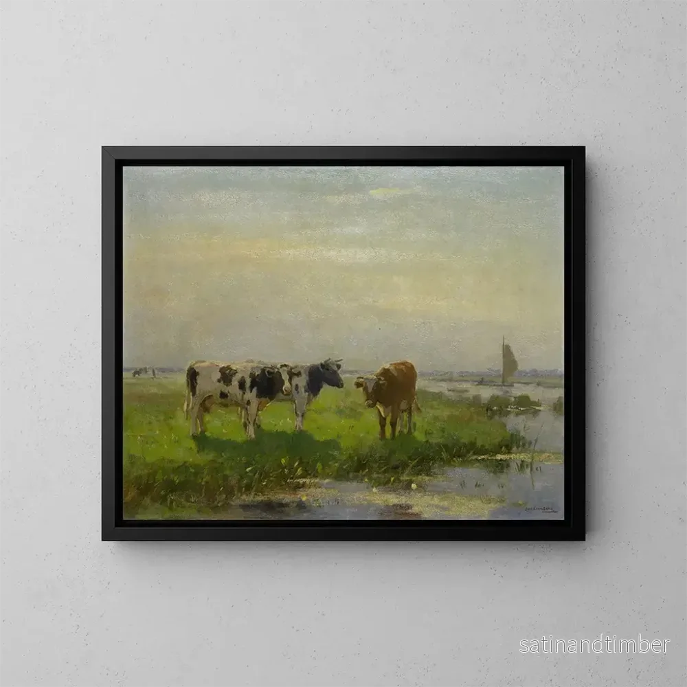 Reproduktion av målningen Vaches dans le pré - Bernardus Antonie van Beek