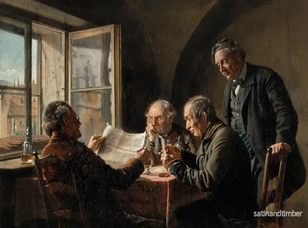 Reproduktion av målningen Senaste nytt - Johann Hamza - Bild 2