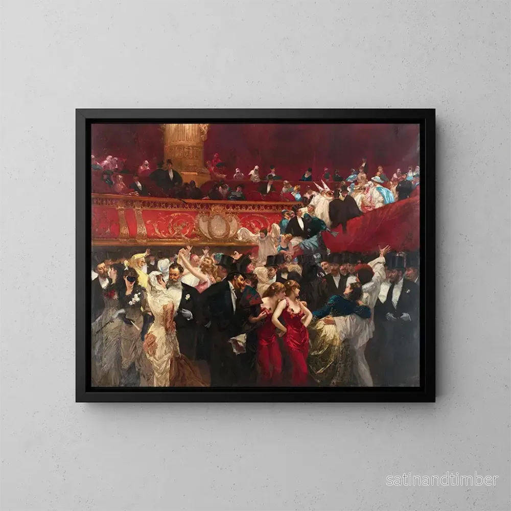 Reproduktion av målningen Bal masqué – Charles Hermans Reproduktion av målningen Bal masqué – Charles Hermans