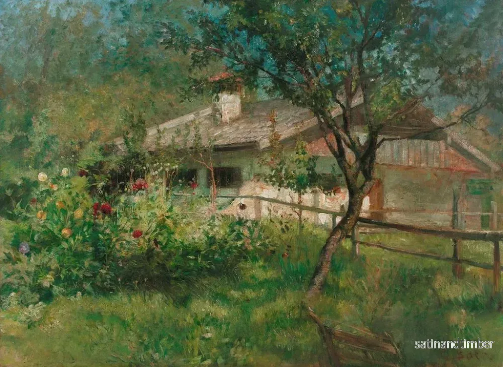 Reproduktion av målningen av fiskarbostad på kvinnöön - Christian Maximilian Baer - Bild 2
