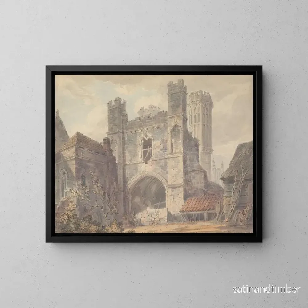 Reproduktion av målningen Porte Saint-Augustin de Canterbury – Joseph Mallord William Turner Reproduktion av målningen Porte Saint-Augustin de Canterbury – Joseph Mallord William Turner