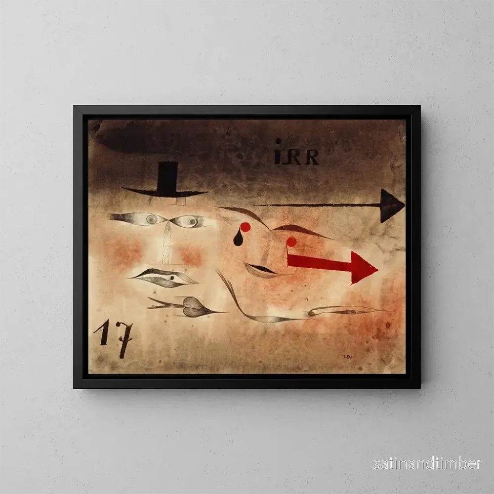 Reproduktion av målningen Dix-sept fous - Paul Klee