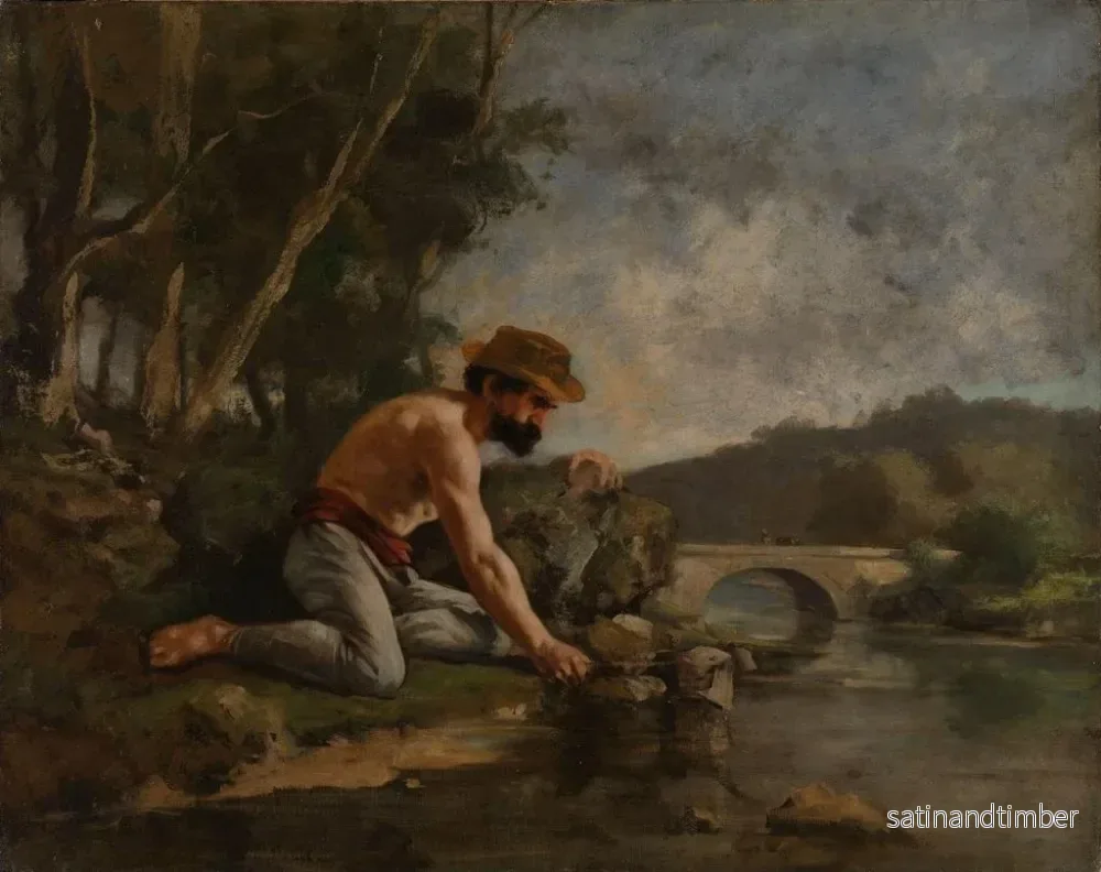 Reproduktion av målningen Le pêcheur - Gustave Courbet - Bild 2