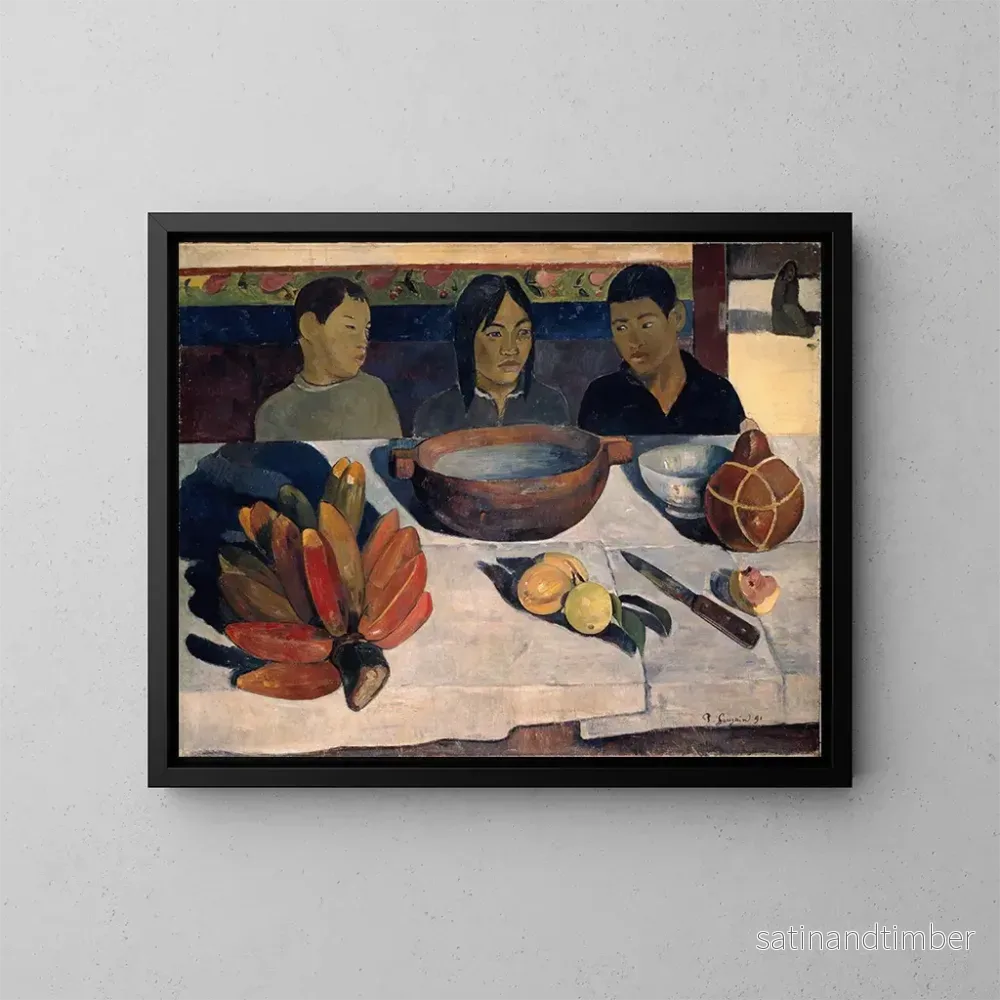 Reproduktion av målningen Le Repas aussi appelé Bananes - Paul Gauguin
