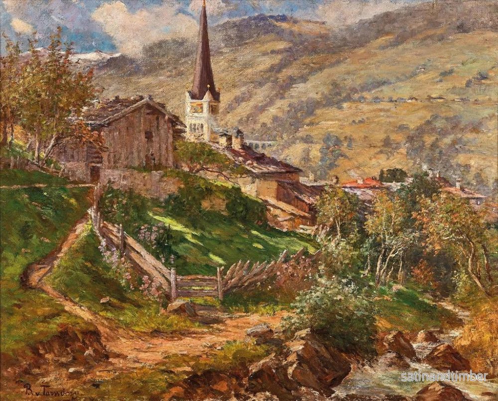 Reproduktion av målningen En vy över Bad Hofgastein - Bertha von Tarnoczy - Bild 2