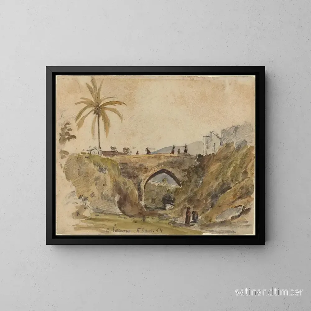 Reproduktion av målningen Pont à Caracas - Camille Pissarro
