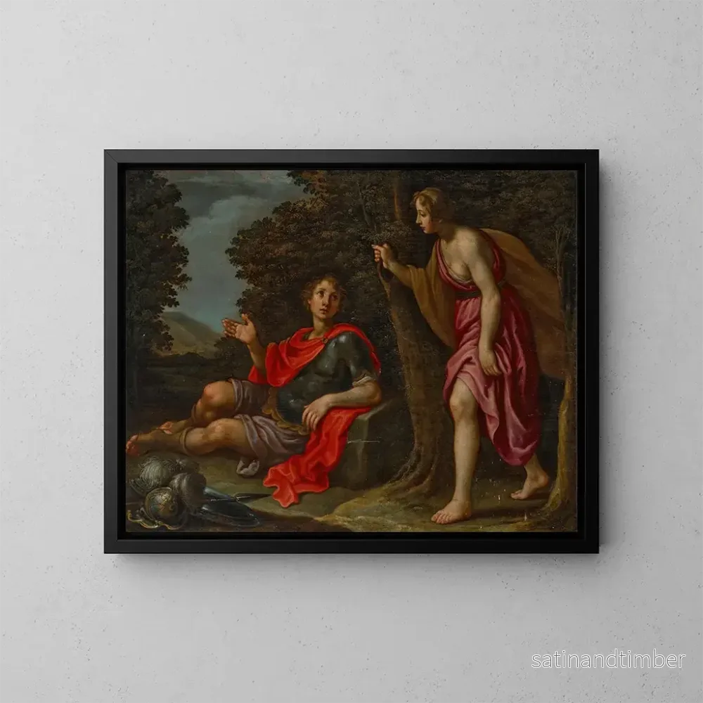 Reproduktion av målningen Rinaldo och Armide – Francesco Curradi