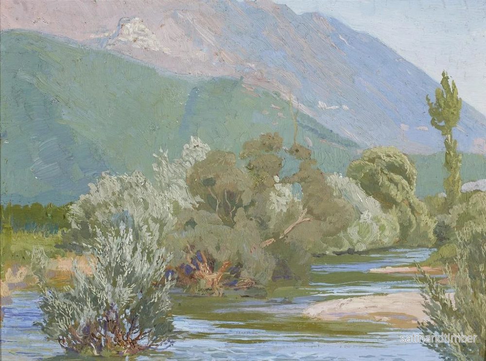 Reproduktion av målningen Rivière Aniene - Edward Okuń - Bild 2