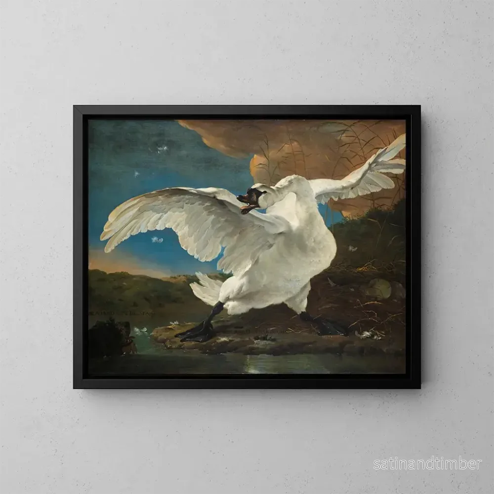 Reproduktion av målningen Le cygne menacé - Jan Asselijn